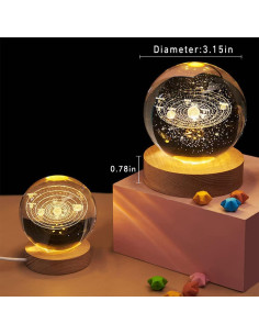 Lámpara de Mesa 3D Regalos Artísticos Galaxia Estelar LED 2