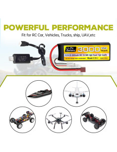 Batería Lipo 3S Sea Jump 11.1V 3000mAh 35C con Conector T 2