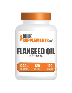 Gelatinas de Aceite de Semilla de Lino BulkSupplements 1000mg 120 Cápsulas