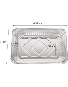 20 Bandejas de Goteo Desechables Aluminio para Parrillas Weber 2