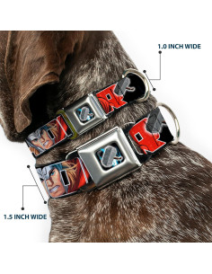 Collar de Perro Buckle-Down Thor 2.5cm Ancho 23-38cm Ajustable 2