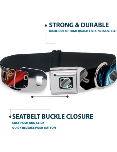 Collar de Perro Buckle-Down Thor 2.5cm Ancho 23-38cm Ajustable