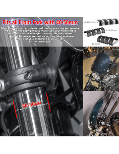 Parabrisas de Motocicleta FATExpress Ahumado Universal 40-50mm 2