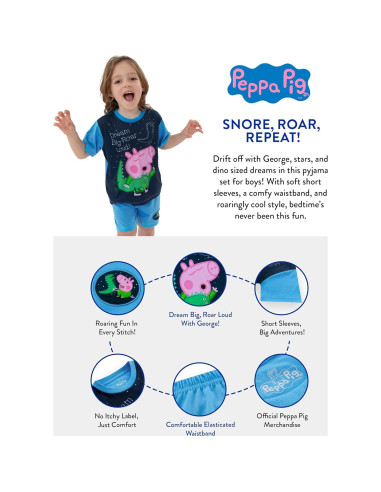 Pijamas de Peppa Pig para Niños - Manga Corta y Cortos