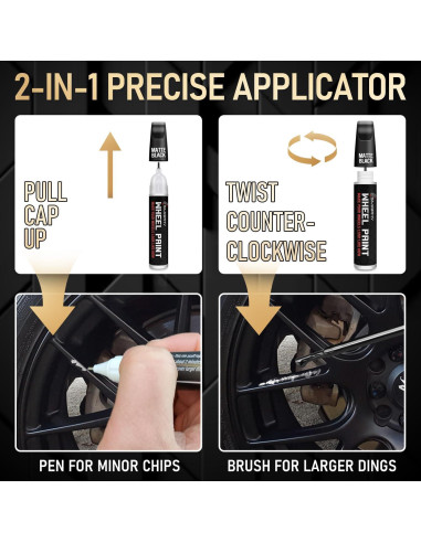 Kit de Reparación de Rayones para Ruedas SMAPHY 14.79 ml Negro