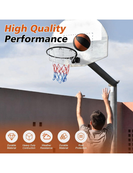 Aro de Baloncesto Yone jx je 18" (45.72 cm) Doble Resorte Negro