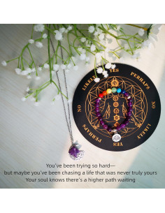 Conjunto Sanación Chakra Corona Hypiisan - Collar y Pulsera 2