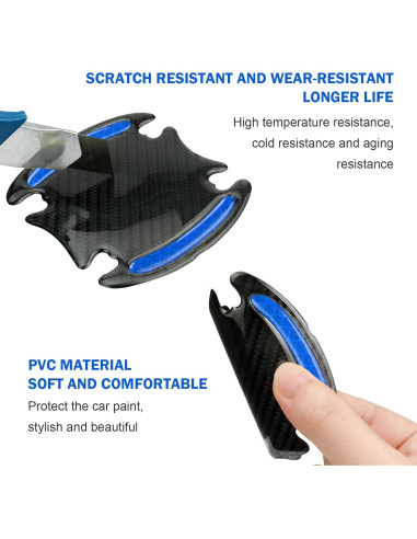 Protector de Manija de Puerta de Coche Ferianl 8 Piezas Azul