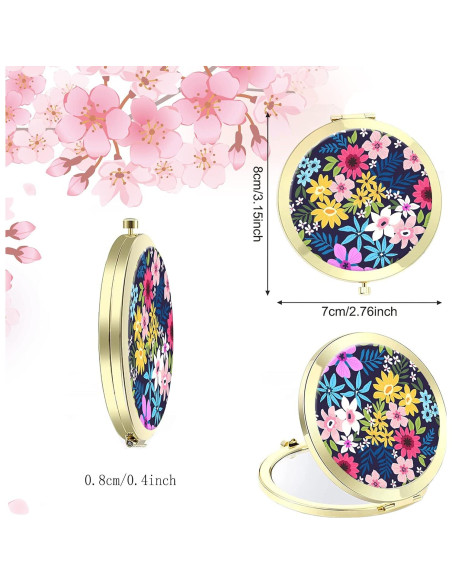 Espejo Compacto Doble Cara LONNAONE 7cm Plegable Viaje