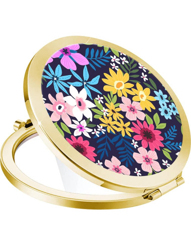 Espejo Compacto Doble Cara LONNAONE 7cm Plegable Viaje