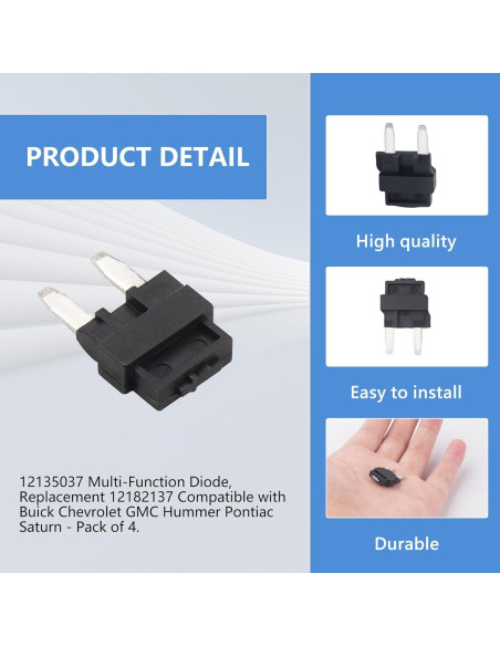 Diodo Multifuncional Negro BlinkAutor 4 Pcs Compatible Buick