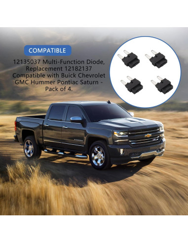 Diodo Multifuncional Negro BlinkAutor 4 Pcs Compatible Buick