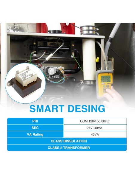 Transformador Ousaly 4011F-3 40VA 120V a 24V para HVAC