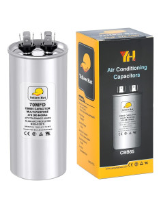 Condensador Redondo 70uF HVAC YELLOW HAT 370/440V Multiusos