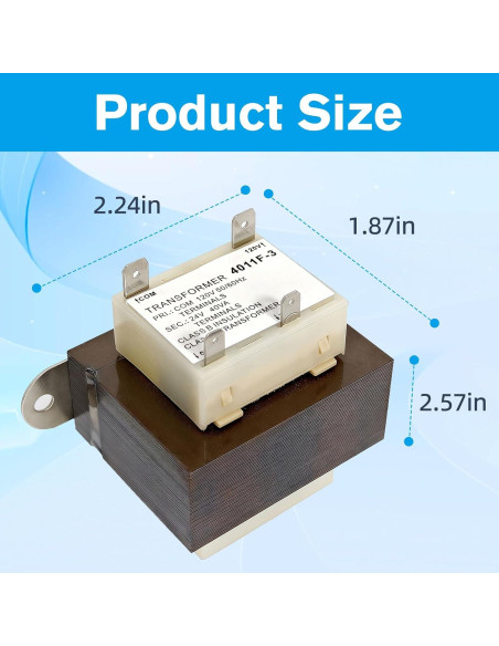 Transformador Ousaly 4011F-3 40VA 120V a 24V para HVAC