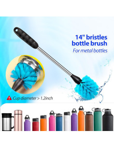 Juego de cepillos de limpieza Holikme para botellas y tubos 2