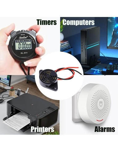 Zumbador Piezoeléctrico Activo HRSYYL 12V 85dB 10pcs