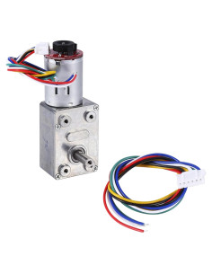 Motor de Engranaje de Gusano DC 12V 10RPM Walfront con Encoder