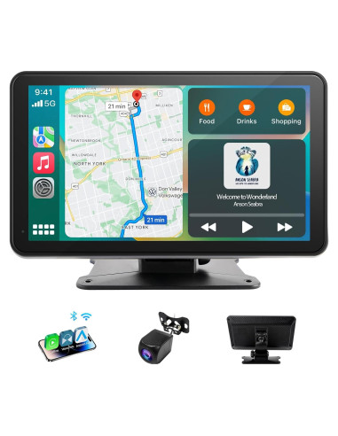 Estéreo Portátil 7" Haudio CarPlay Android Auto Bluetooth