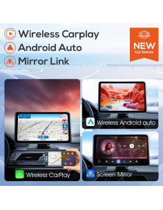 Estéreo Portátil 7" Haudio CarPlay Android Auto Bluetooth 2