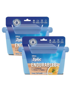 Contenedor Pequeño Ziploc Endurables 2 Tazas Silicona Reutilizable