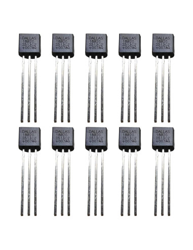 10 Piezas Sensor de Temperatura Digital DS18B20 -55C a 125C