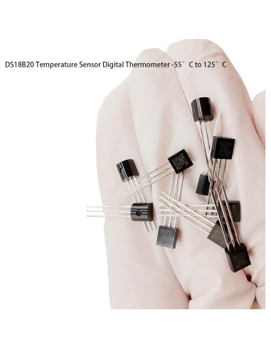 10 Piezas Sensor de Temperatura Digital DS18B20 -55C a 125C