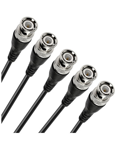 Cable Pigtail BNC Macho MEIRIYFA 0.2m para CCTV - 5 Pcs