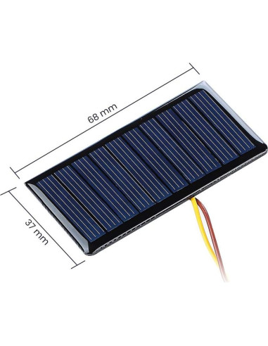 Paneles Solares Policristalinos SUNYIMA 10Pcs 5V 60mA 68x37mm