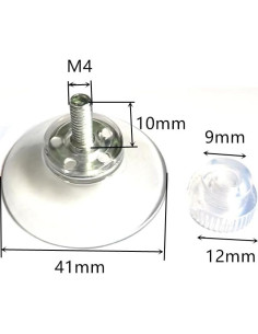 10 Ventosas de Cristal 41mm Bnafes para Montaje en Pared 2