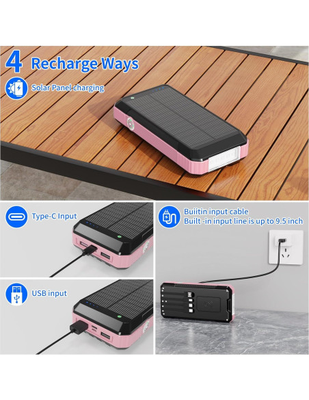 Banco de Energía Solar 49800mAh Shenzhen SD28 Carga Rápida 22.5W