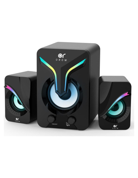 Altavoces de Computadora OROW S212 2.1 con Subwoofer y RGB
