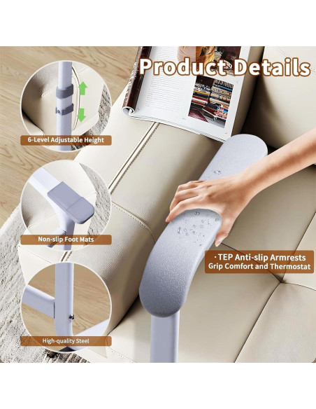 Asistente de Elevación para Ancianos Tlongxia Reposabrazos Ajustable