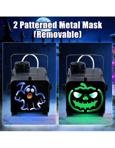 Máquina de Niebla TCFUNDY 500W con 9 Luces LED y Control Remoto