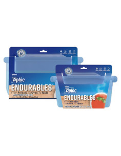 Bolsas Ziploc Endurables Grandes y Contenedor Mediano Silicona