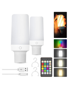 Bombillas Recargables RGB BWKVH 2PK con Control Remoto