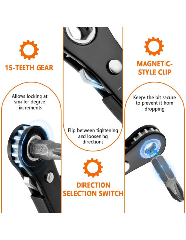 Juego de Destornilladores de Ángulo Recto Boarunch 11 en 1