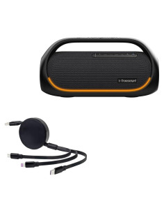 Cable Retráctil BoxWave 100W USB-C y Micro USB para Tronsmart Bang