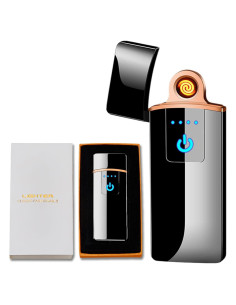 Encendedor Electrónico Recargable USB ZOIPPDMS Negro Doble Lado