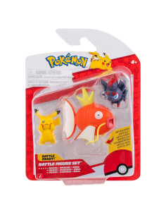 Conjunto de Figuras de Batalla Pokémon Jazwares PKW4090 - Pikachu, Zorua, Karpador