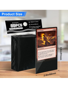 Mangas Negras para Cartas TiopLior 300 Unidades 66x91mm 2