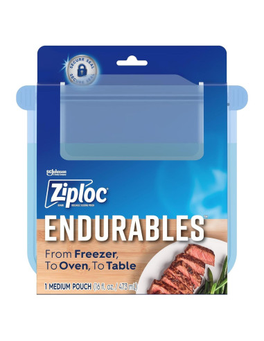 Bolsa Mediana Ziploc Endurables de Silicona Reutilizable 946ml