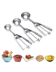 Set de 3 Cucharas para Galletas OTEHETOT de Acero Inoxidable