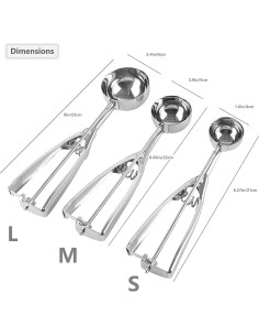 Set de 3 Cucharas para Galletas OTEHETOT de Acero Inoxidable 2