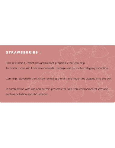 Exfoliante Corporal de Fresa Hecho a Mano 198g