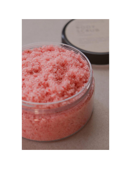 Exfoliante Corporal de Fresa Hecho a Mano 198g