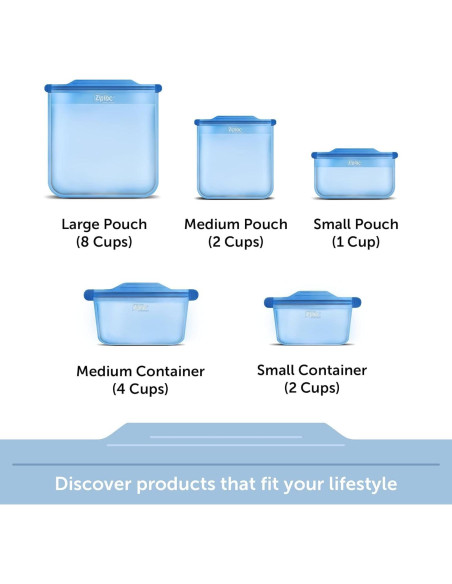 Bolsa Mediana Ziploc Endurables de Silicona Reutilizable 946ml