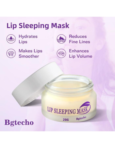 Mascarilla Labial Nocturna Bgtech 20g - Colágeno Hidratante