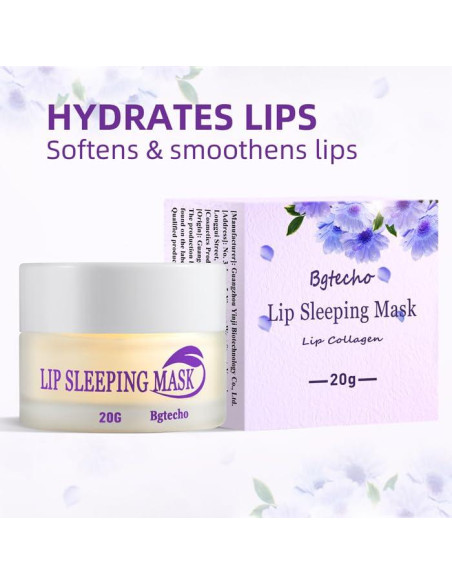 Mascarilla Labial Nocturna Bgtech 20g - Colágeno Hidratante