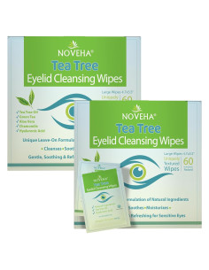 Toallitas Oculares NOVEHA 120 Pcs con Ácido Hialurónico